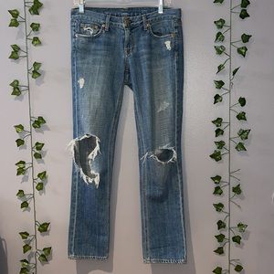 Women’s Vintage Matchstick Distressed Blue Jean 27